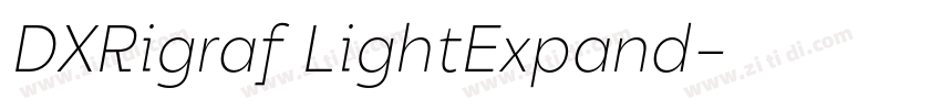DXRigraf LightExpand字体转换 DXRigraf LightExpand字体转换